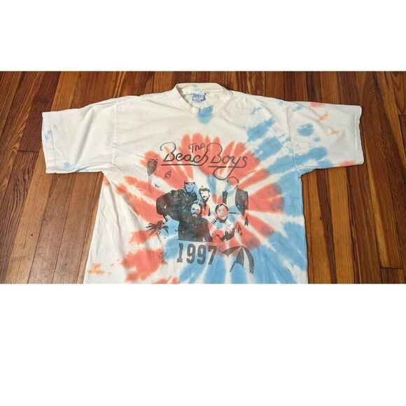Beach Boys 1997 4th Of July Rock Delaware Red/Blue Tie Dye Shirt XL Shirt - Picture 5 of 8